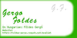 gergo foldes business card